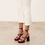 Mim shoes Sandalia de tacón NORI BURDEOS SATIN