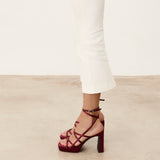 Mim shoes Sandalia de tacón NORI BURDEOS SATIN