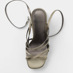 Mim shoes Sandalia de tacón NORI GRIS SATIN