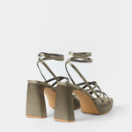 Mim shoes Sandalia de tacón NORI GRIS SATIN