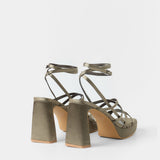 Mim shoes Sandalia de tacón NORI GRIS SATIN