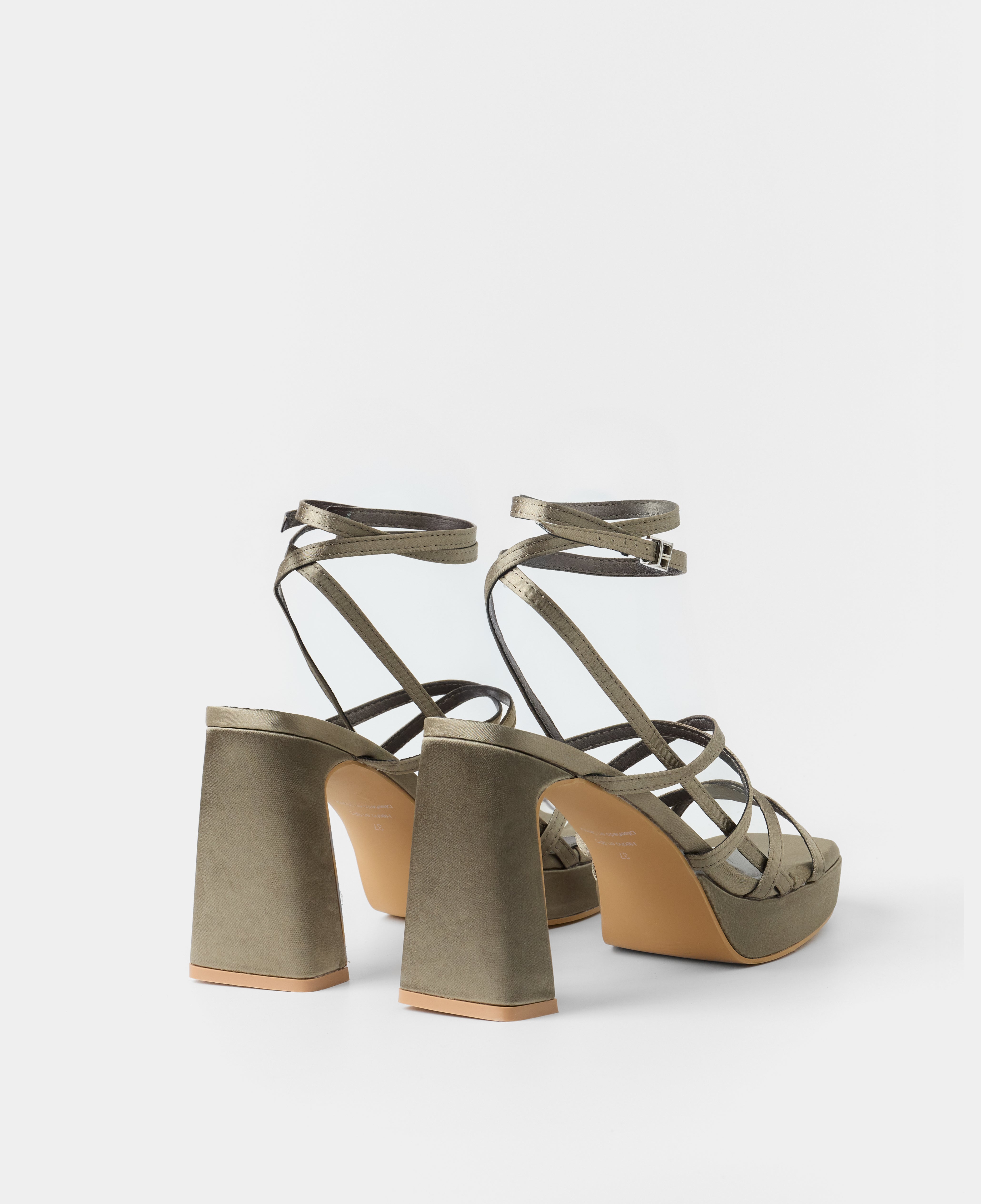 Mim shoes Sandalia de tacón NORI GRIS SATIN