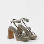 Mim shoes Sandalia de tacón NORI GRIS SATIN