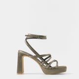 Mim shoes Sandalia de tacón NORI GRIS SATIN