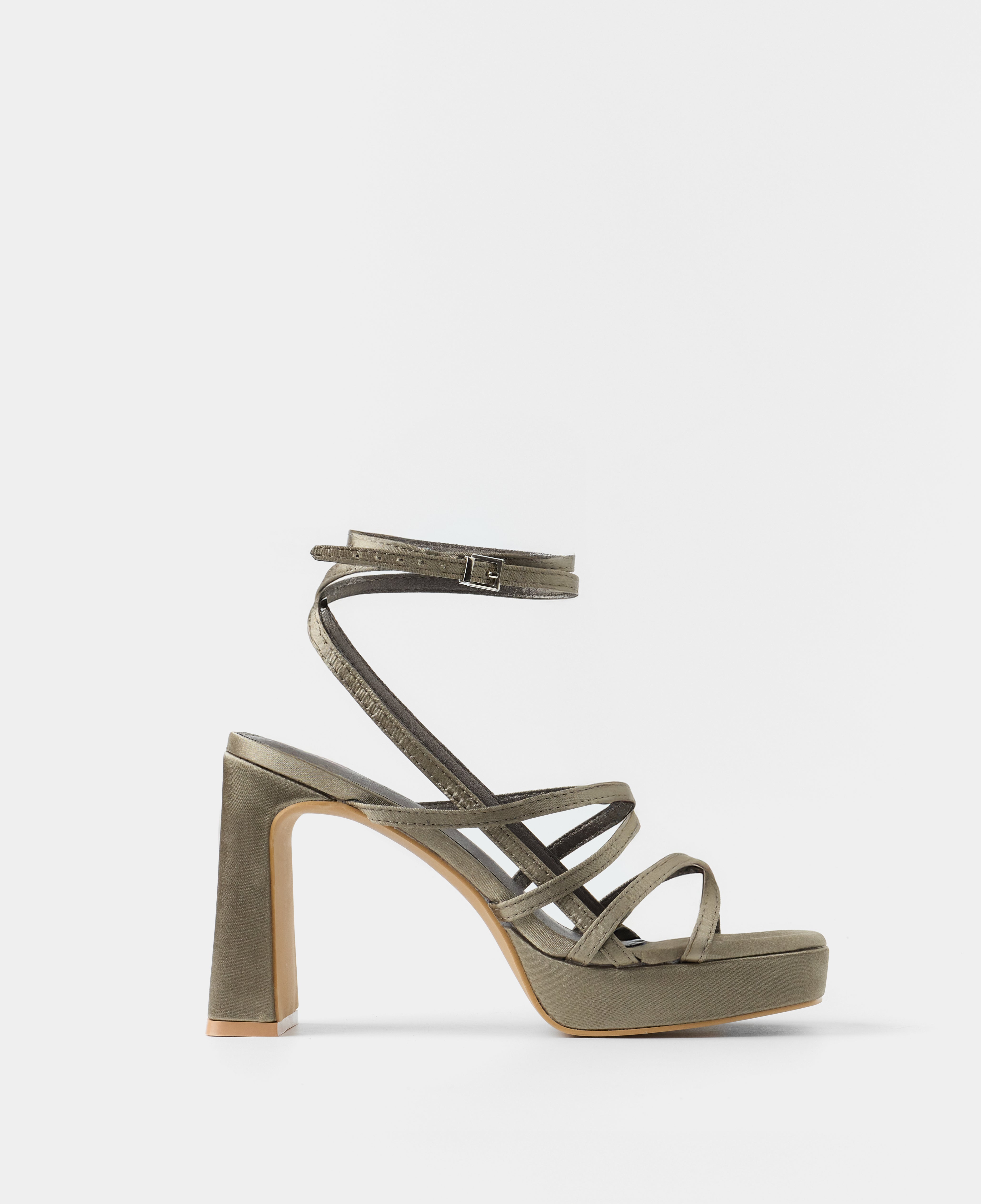 Mim shoes Sandalia de tacón NORI GRIS SATIN