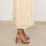 Mim shoes Sandalia de tacón NORI GRIS SATIN