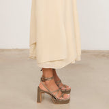 Mim shoes Sandalia de tacón NORI GRIS SATIN