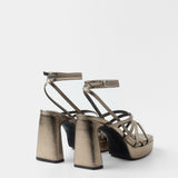 Mim shoes Sandalia de tacón NORI METALIZADO