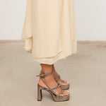 Mim shoes Sandalia de tacón NORI METALIZADO