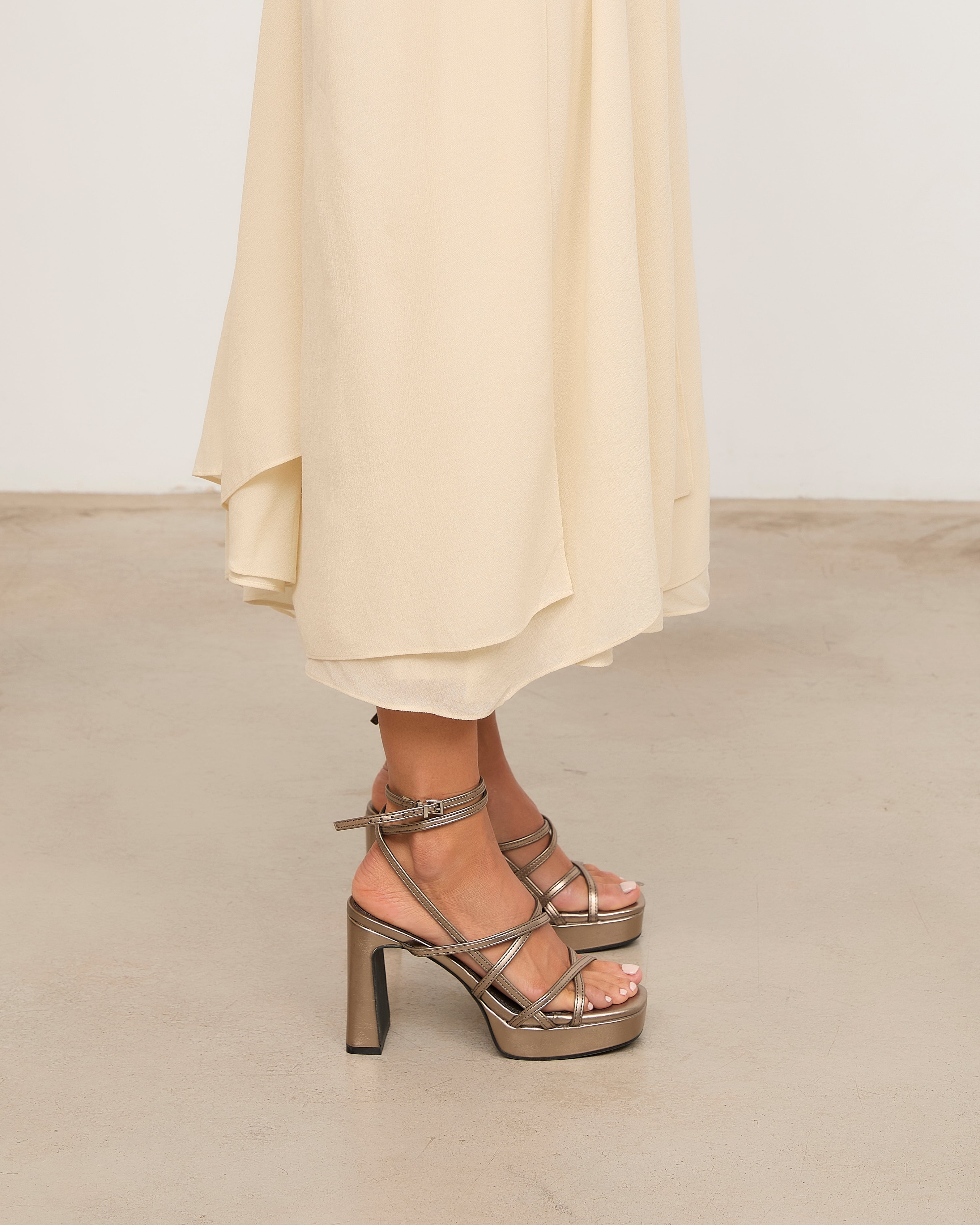 Mim shoes Sandalia de tacón NORI METALIZADO