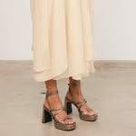 Mim shoes Sandalia de tacón NORI METALIZADO