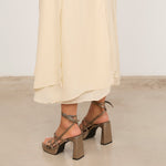 Mim shoes Sandalia de tacón NORI METALIZADO