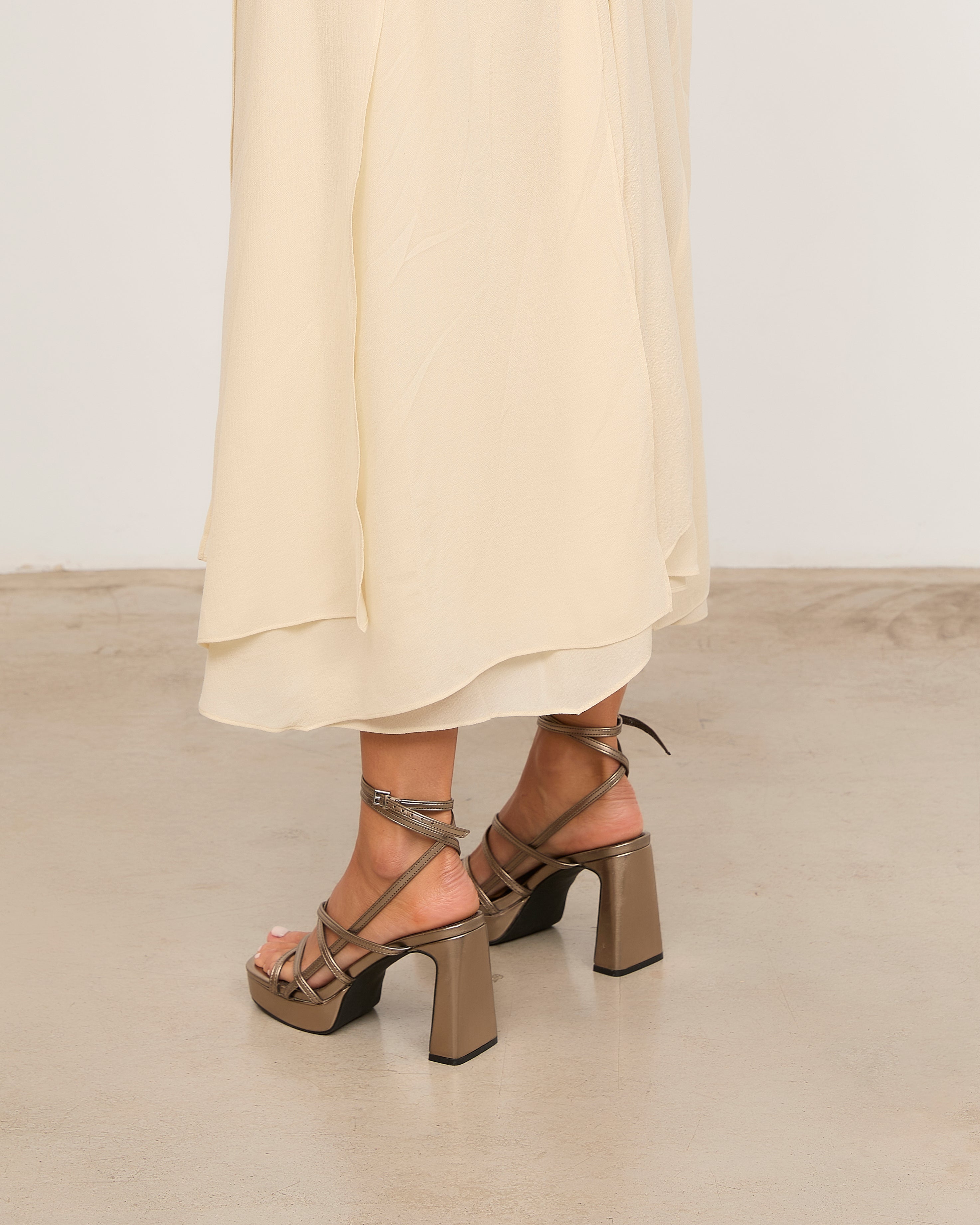 Mim shoes Sandalia de tacón NORI METALIZADO