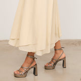 Mim shoes Sandalia de tacón NORI METALIZADO