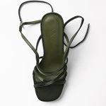 Mim shoes Sandalia de tacón NORI OLIVA SATIN