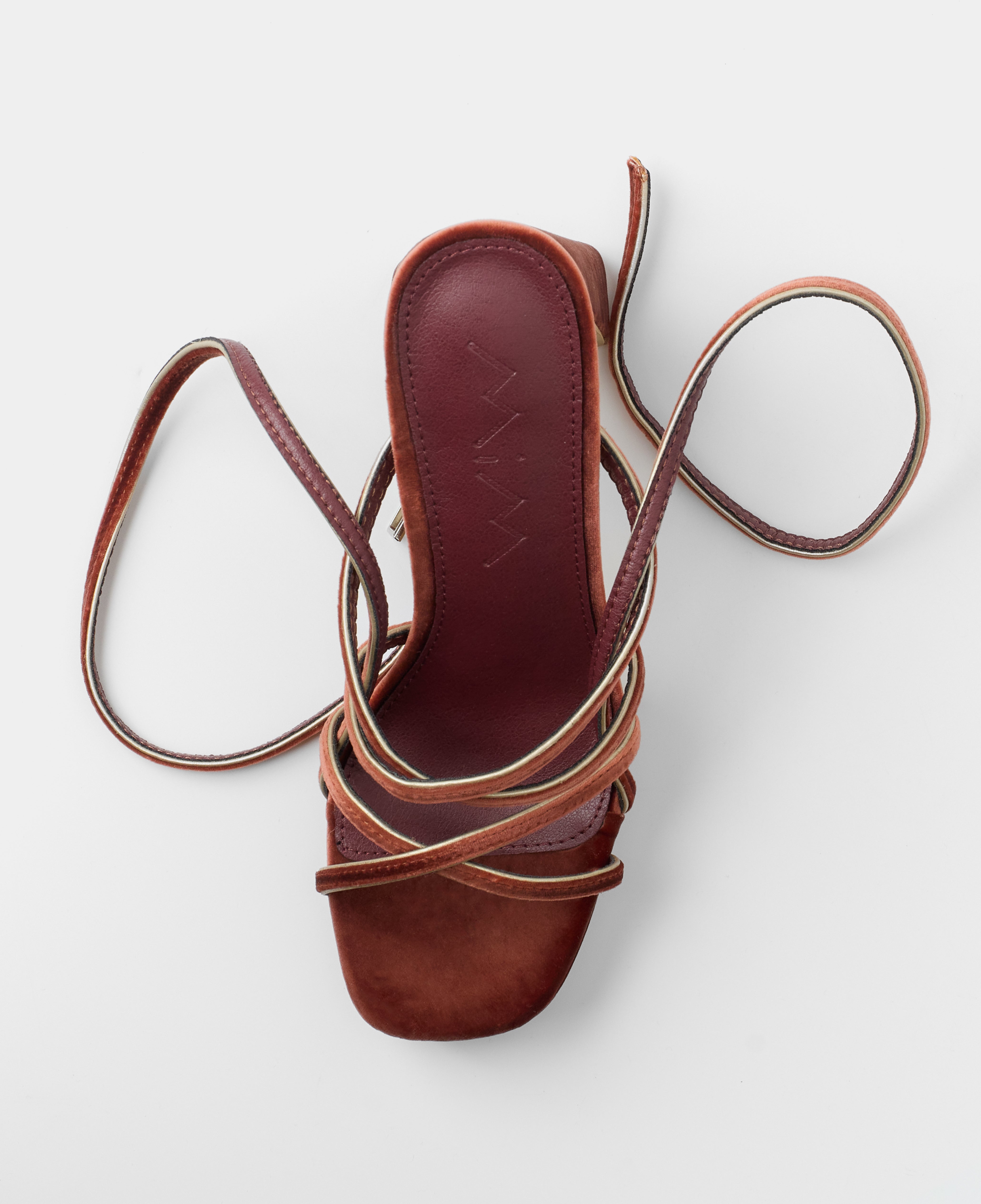 Mim shoes Sandalia de tacón NORI TEJA VELVET