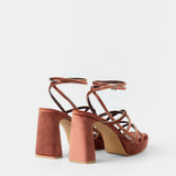 Mim shoes Sandalia de tacón NORI TEJA VELVET