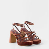 Mim shoes Sandalia de tacón NORI TEJA VELVET