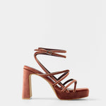 Mim shoes Sandalia de tacón NORI TEJA VELVET