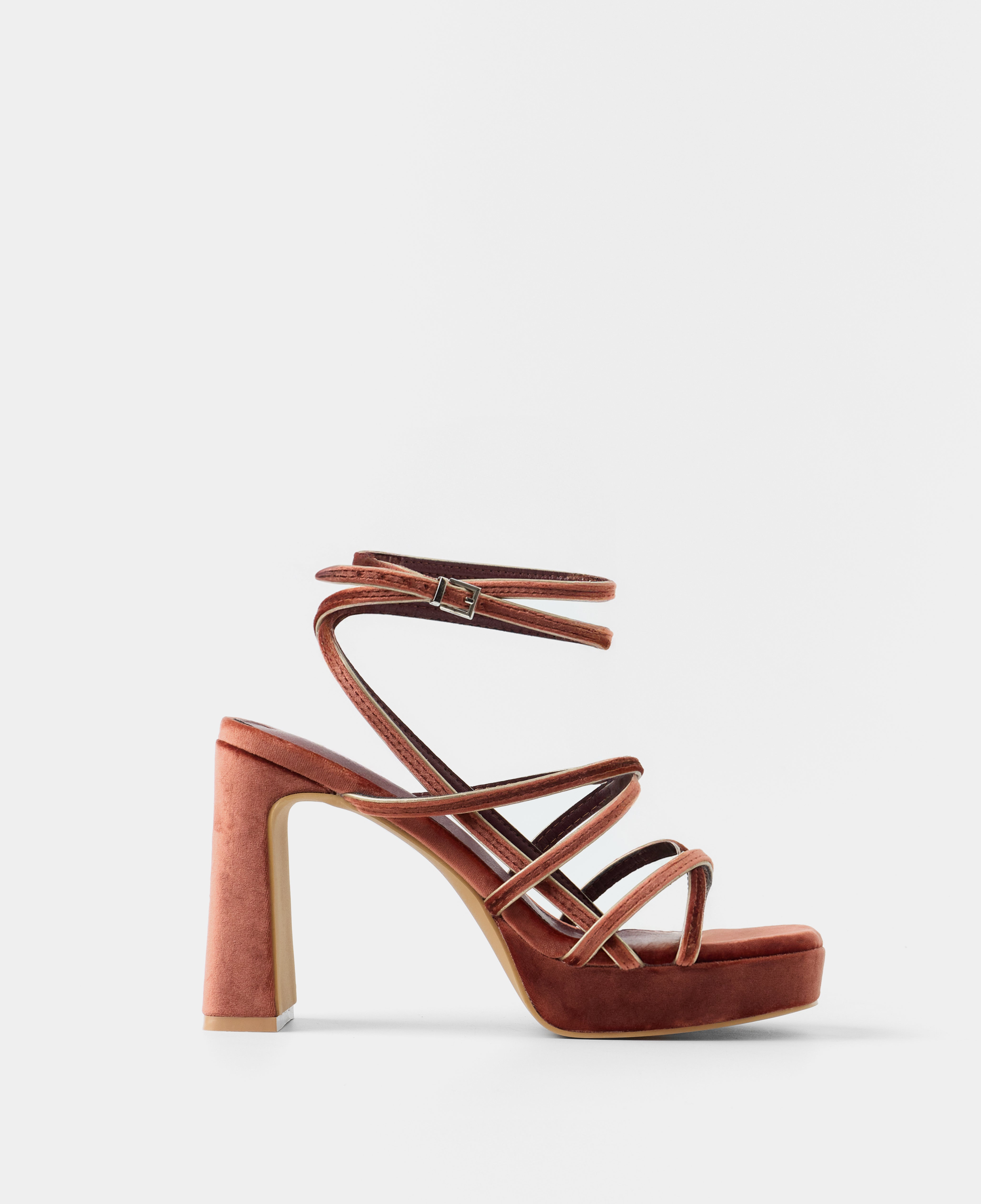 Mim shoes Sandalia de tacón NORI TEJA VELVET