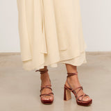 Mim shoes Sandalia de tacón NORI TEJA VELVET