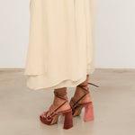 Mim shoes Sandalia de tacón NORI TEJA VELVET