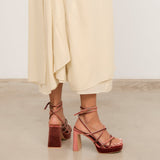 Mim shoes Sandalia de tacón NORI TEJA VELVET