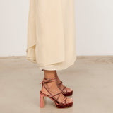 Mim shoes Sandalia de tacón NORI TEJA VELVET