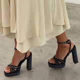 Mim shoes Sandalia de tacón NYA PETROLEO