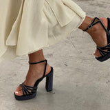 Mim shoes Sandalia de tacón NYA PETROLEO