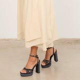 Mim shoes Sandalia de tacón NYA PETROLEO