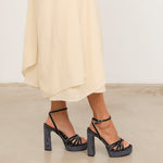 Mim shoes Sandalia de tacón NYA PETROLEO