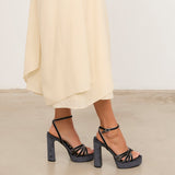 Mim shoes Sandalia de tacón NYA PETROLEO