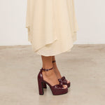 Mim shoes Sandalia de tacón OFE BURDEOS