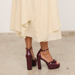 Mim shoes Sandalia de tacón OFE BURDEOS