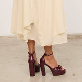 Mim shoes Sandalia de tacón OFE BURDEOS