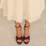 Mim shoes Sandalia de tacón OFE BURDEOS