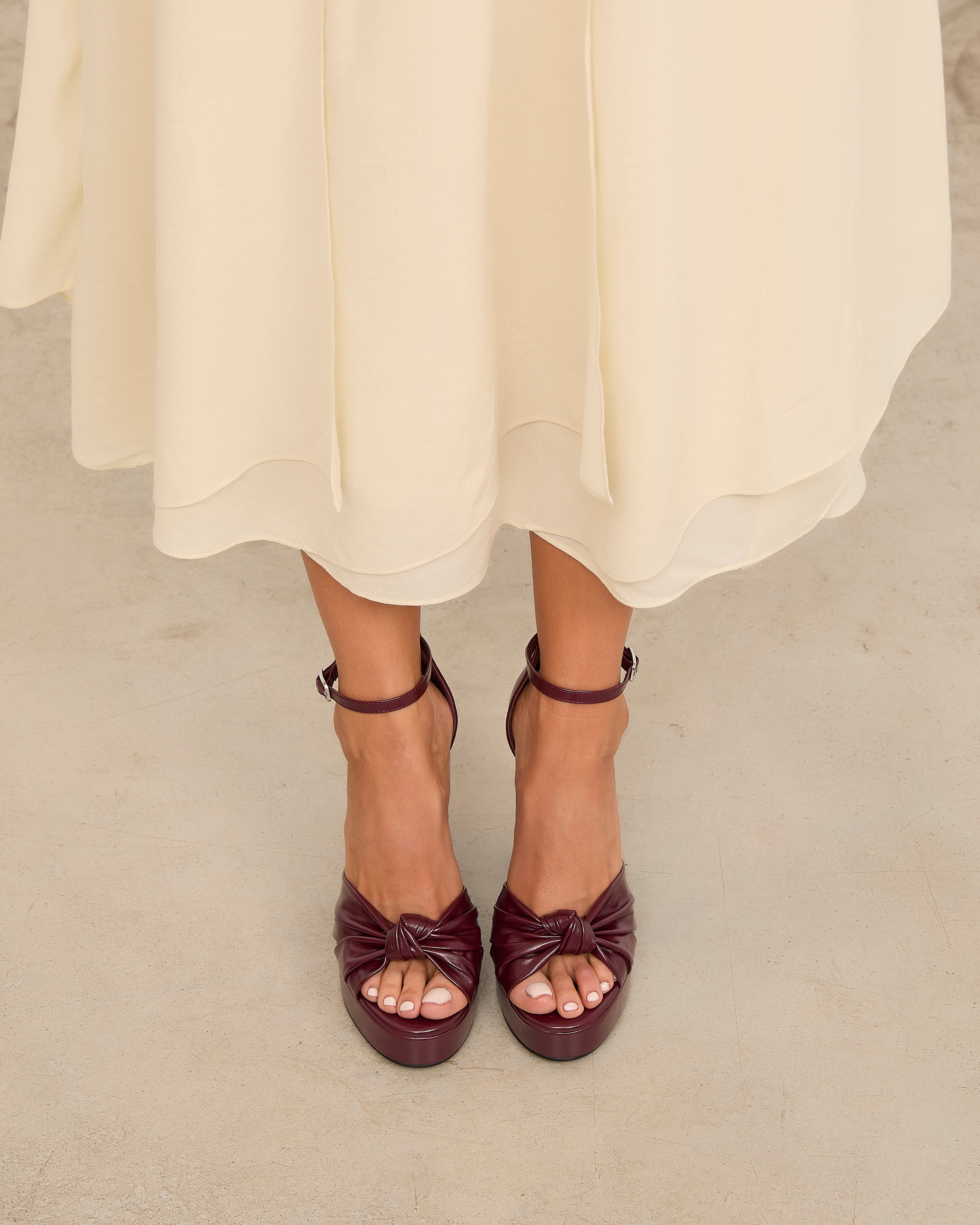 Mim shoes Sandalia de tacón OFE BURDEOS