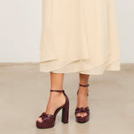 Mim shoes Sandalia de tacón OFE BURDEOS