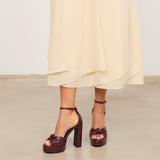 Mim shoes Sandalia de tacón OFE BURDEOS