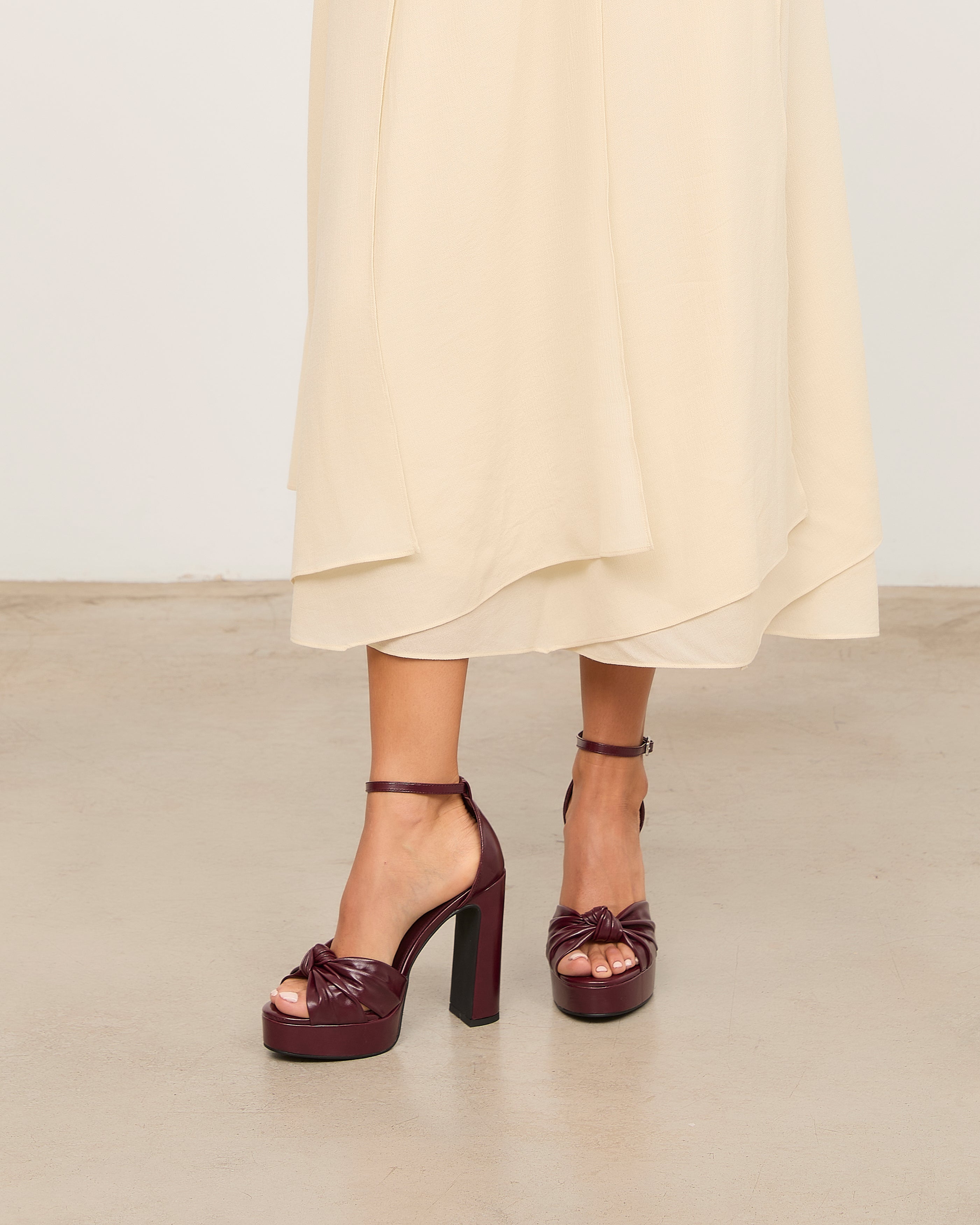 Mim shoes Sandalia de tacón OFE BURDEOS