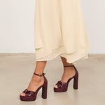 Mim shoes Sandalia de tacón OFE BURDEOS