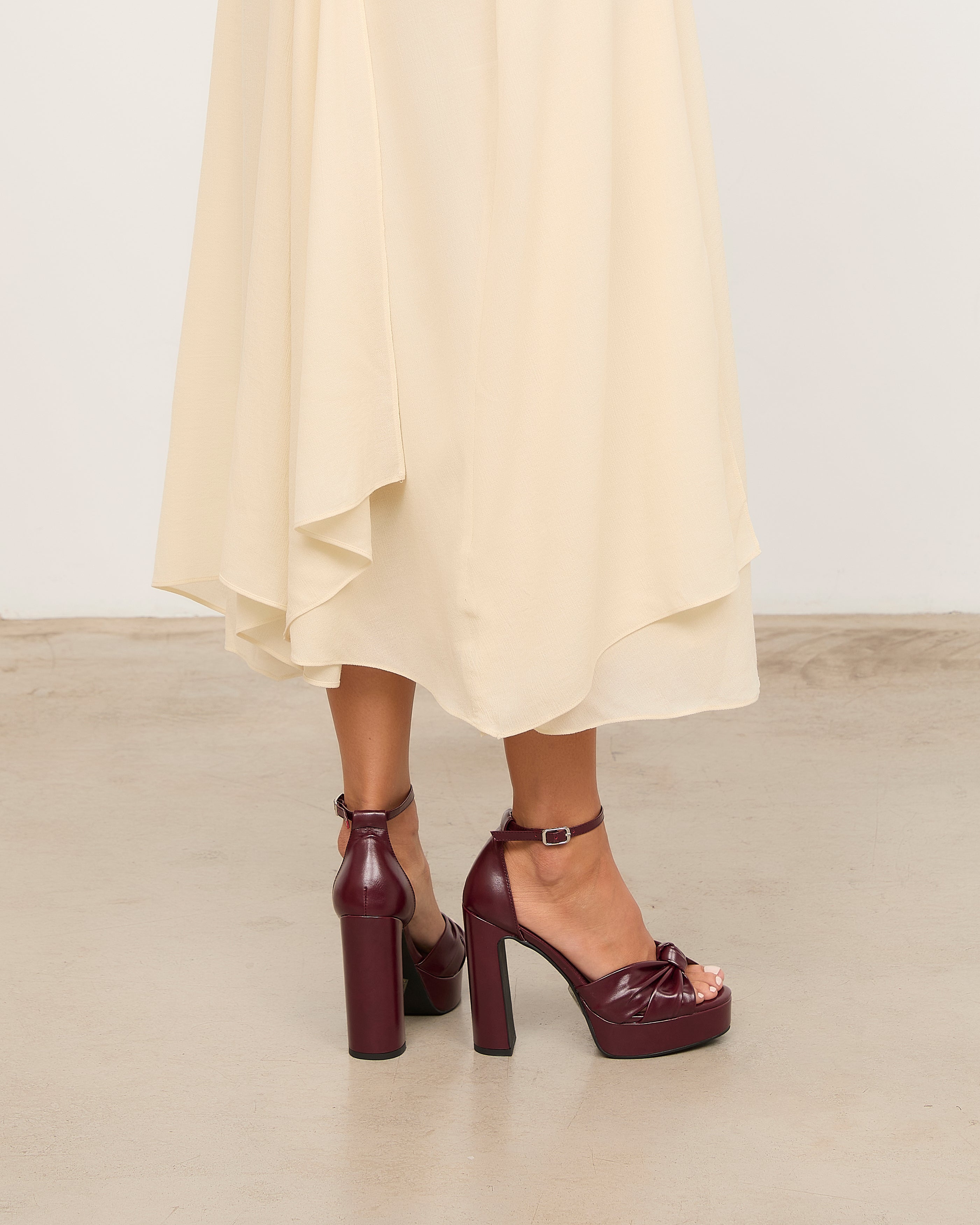 Mim shoes Sandalia de tacón OFE BURDEOS