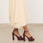 Mim shoes Sandalia de tacón OFE BURDEOS