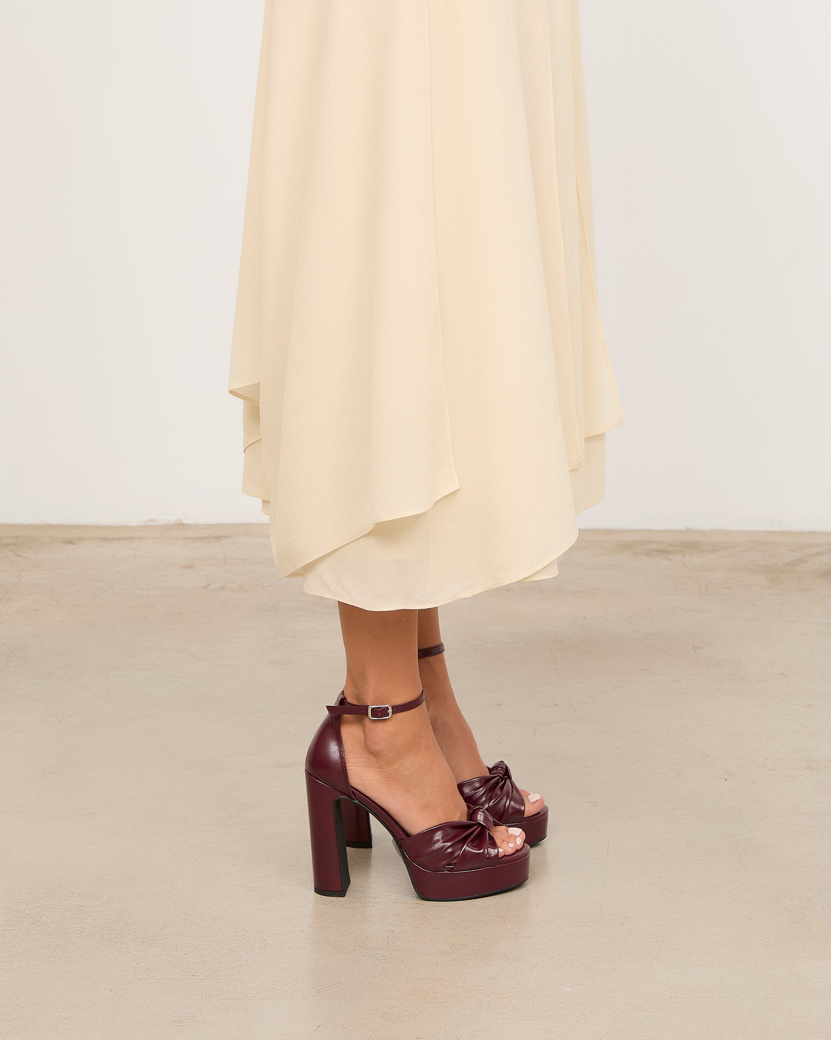 Mim shoes Sandalia de tacón OFE BURDEOS