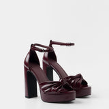 Mim shoes Sandalia de tacón OFE BURDEOS