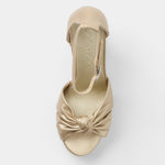 Mim shoes Sandalia de tacón OFE DORADO