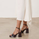 Mim shoes Sandalia de tacón SAIK BURDEOS