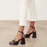 Mim shoes Sandalia de tacón SAIK BURDEOS