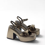 Mim shoes Sandalia de tacón TODIE METALIZADO